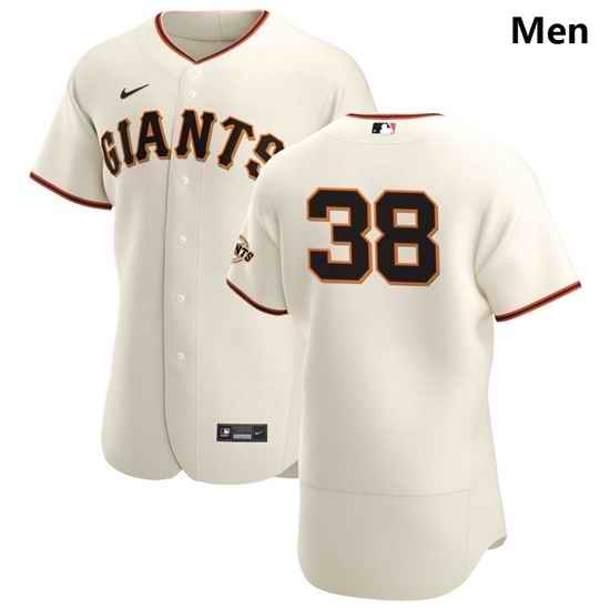 San Francisco Giants 38 Tyler Beede Men Nike Cream Home 2020 Authentic Player MLB Jersey